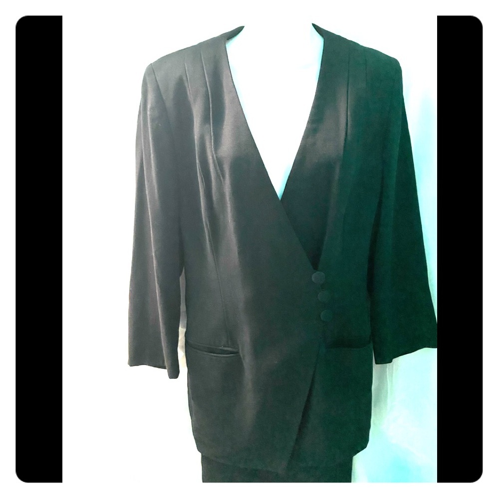 Giorgio Armani by Le Collezioni Black Skirt Suit - Picture 2 of 9